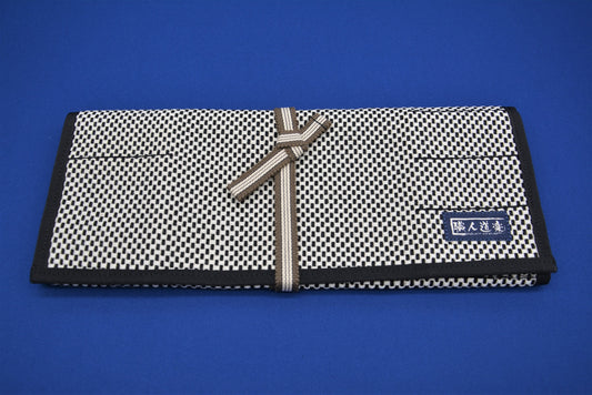 Chisel Roll - sashiko reinforcement stitching black